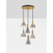 NovaLuce VOI függeszték fém, üveg, arany, füstszín, LED, 48W, 1440lm, 3000K - NL-9236308
