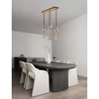 NovaLuce VOI függeszték fém, üveg, arany, füstszín, LED, 56W, 1680lm, 3000K - NL-9236309