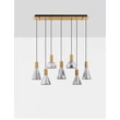 NovaLuce VOI függeszték fém, üveg, arany, füstszín, LED, 56W, 1680lm, 3000K - NL-9236309