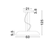NovaLuce FELICIA függeszték fém, akril, fehér, LED, 44W, 3000K, 3051 Lm - NL-9268039