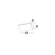NovaLuce Keen kültéri fali lámpa fém, műanyag, fekete, LED, 3000K, 12W, 1080lm, IP65 - NL-9270027