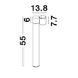 NovaLuce Focus kültéri állólámpa fém, üveg, fekete, GU10, IP54 - NL-9279112