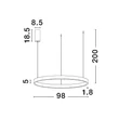 NovaLuce ELOWEN függeszték fém, fekete, LED, 3000K, 106W, 4900lm - NL-9345668