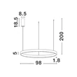 NovaLuce ELOWEN függeszték fém, arany, LED, 3000K, 106W, 4900lm - NL-9345669