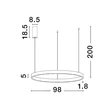 NovaLuce ELOWEN függeszték fém, ezüst, LED, 3000K, 106W, 4900lm - NL-9345670