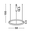 NovaLuce PERTINO függeszték fém, fekete, LED, 2700K, 48W, 2773lm - NL-9345689