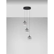 NovaLuce ORENDA függeszték fém, üveg, fekete, füstszín, LED, 15W, 675lm, 3000K - NL-9416959