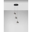 NovaLuce ORENDA függeszték fém, üveg, fekete, füstszín, LED, 15W, 675lm, 3000K - NL-9416959