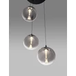 NovaLuce ORENDA függeszték fém, üveg, fekete, füstszín, LED, 15W, 675lm, 3000K - NL-9416959