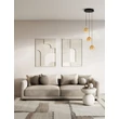 NovaLuce ORENDA függeszték fém, üveg, fekete, pezsgő, LED, 15W, 750lm, 3000K - NL-9416960