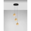 NovaLuce ORENDA függeszték fém, üveg, fekete, pezsgő, LED, 15W, 750lm, 3000K - NL-9416960