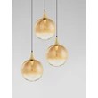 NovaLuce ORENDA függeszték fém, üveg, fekete, pezsgő, LED, 15W, 750lm, 3000K - NL-9416960
