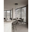 NovaLuce ORENDA függeszték fém, üveg, fekete, füstszín, LED, 20W, 1125lm,  3000K - NL-9416961