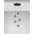 NovaLuce ORENDA függeszték fém, üveg, fekete, füstszín, LED, 20W, 1125lm,  3000K - NL-9416961