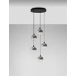 NovaLuce ORENDA függeszték fém, üveg, fekete, füstszín, LED, 20W, 1125lm,  3000K - NL-9416961