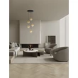 NovaLuce ORENDA függeszték fém, üveg, fekete, pezsgő, LED, 20W, 1250lm, 3000K - NL-9416962