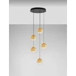 NovaLuce ORENDA függeszték fém, üveg, fekete, pezsgő, LED, 20W, 1250lm, 3000K - NL-9416962