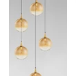 NovaLuce ORENDA függeszték fém, üveg, fekete, pezsgő, LED, 20W, 1250lm, 3000K - NL-9416962