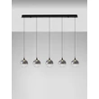 NovaLuce ORENDA függeszték fém, üveg, fekete, füstszín, LED, 20W, 1125lm,  3000K - NL-9416963