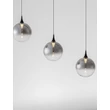 NovaLuce ORENDA függeszték fém, üveg, fekete, füstszín, LED, 20W, 1125lm,  3000K - NL-9416963