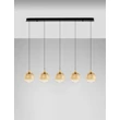 NovaLuce ORENDA függeszték fém, üveg, fekete, pezsgő, LED, 20W, 1250lm, 3000K - NL-9416964