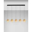 NovaLuce ORENDA függeszték fém, üveg, fekete, pezsgő, LED, 20W, 1250lm, 3000K - NL-9416964