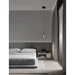 NovaLuce ALISH függeszték fém, üveg, fekete, füstszín, LED, 8W, 330lm, 3000K - NL-9416965