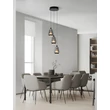 NovaLuce ALISH függeszték fém, üveg, fekete, füstszín, LED, 24W, 990lm, 3000K - NL-9416967