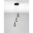 NovaLuce ALISH függeszték fém, üveg, fekete, füstszín, LED, 24W, 990lm, 3000K - NL-9416967