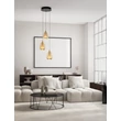 NovaLuce ALISH függeszték fém, üveg, fekete, pezsgő, LED, 24W, 1299lm, 3000K - NL-9416968