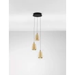 NovaLuce ALISH függeszték fém, üveg, fekete, pezsgő, LED, 24W, 1299lm, 3000K - NL-9416968