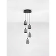 NovaLuce ALISH függeszték fém, üveg, fekete, füstszín, LED, 40W, 1650lm, 3000K - NL-9416969