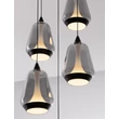 NovaLuce ALISH függeszték fém, üveg, fekete, füstszín, LED, 40W, 1650lm, 3000K - NL-9416969