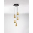 NovaLuce ALISH függeszték fém, üveg, fekete, pezsgő, LED, 40W, 2165lm, 3000K - NL-9416970