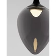 NovaLuce NALI függeszték fém, üveg, fekete, füstszín, LED, 6W, 238lm, 3000K - NL-9416971