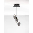 NovaLuce NALI függeszték fém, üveg, fekete, füstszín, LED, 18W, 714lm, 3000K - NL-9416973