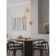 NovaLuce NALI függeszték fém, üveg, fekete, pezsgő, LED, 18W, 1179lm, 3000K - NL-9416974