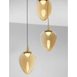 NovaLuce NALI függeszték fém, üveg, fekete, pezsgő, LED, 18W, 1179lm, 3000K - NL-9416974