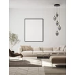 NovaLuce NALI függeszték fém, üveg, fekete, füstszín, LED, 30W, 1190lm, 3000K - NL-9416975