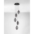 NovaLuce NALI függeszték fém, üveg, fekete, füstszín, LED, 30W, 1190lm, 3000K - NL-9416975