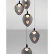 NovaLuce NALI függeszték fém, üveg, fekete, füstszín, LED, 30W, 1190lm, 3000K - NL-9416975