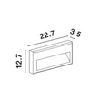 NovaLuce Rio kültéri fali lámpa fém, üveg, antracit, áttetsző, LED, 3000K, 6W, 122lm, IP65 - NL-9492670