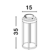 NovaLuce Mocha kültéri állólámpa fém, üveg, antracit, áttetsző, LED, 3000K, 2W, 191lm, IP54 - NL-9492700