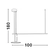 NovaLuce GEA függeszték fém, akrill, fekete, fehér, LED, 3000K, 22W, 2600lm - 9501209