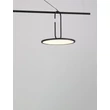 NovaLuce GEA függeszték fém, akrill, fekete, fehér, LED, 3000K, 22W, 2600lm - 9501209