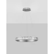 NovaLuce ETEKEN függeszték fém, kristály, ezüst, áttetsző, LED, 35W, 3900lm, 3000K - NL-9501214