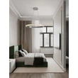 NovaLuce ETEKEN függeszték fém, kristály, ezüst, áttetsző, LED, 45W, 5880lm, 3000K - NL-9501215