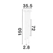 NovaLuce DANDIA függeszték fém, fekete, LED, 3000K, 27W, 1310lm - NL-9540203