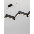 NovaLuce FLUSSO függeszték fém, akril, fekete, LED, 43W, 3000K, 1290 Lm - NL-9540276
