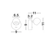 NovaLuce SFERA fali lámpa fém, arany, LED, 6W, 3000K, 576 Lm - NL-9540295